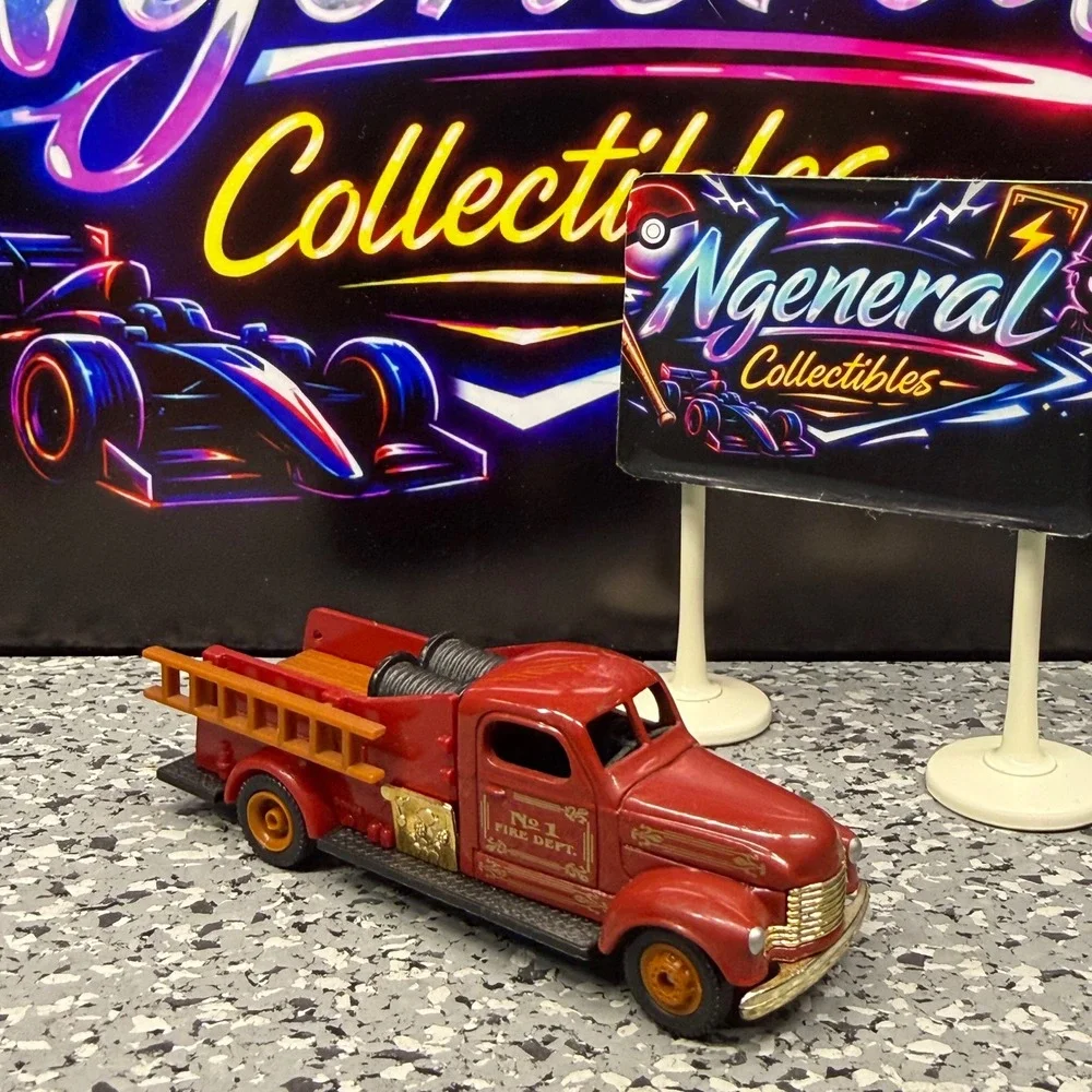 High Speed 1948 Task Master No. 1 Fire Dept Truck Diecast Red 1:64 Model 434